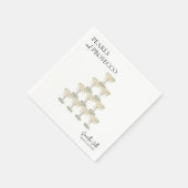 Serviette En Papier Perles et Fête des mariées de poursuites Élégant (Coin)