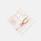 Serviette En Papier Perles et Fête des mariées rose Prosecco (Coin)