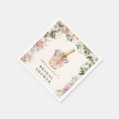 Serviette En Papier Perles et Prosecco de Mariage (Coin)
