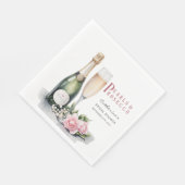 Serviette En Papier Perles et prosecco : Élégante garden-party de mari (Coin)