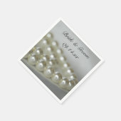 Serviette En Papier Perles Mariages blanches (Coin)