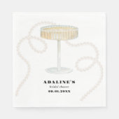 Serviette En Papier Perles, pétales et poursuites | Nuptiale Pearl bra (Devant)