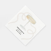 Serviette En Papier Perles, Pétales & Prosecco | Mariage Tendance Perl (Coin)