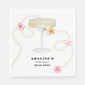 Serviette En Papier Perles, Pétales & Prosecco | Perles & Pétales Mari (Devant)