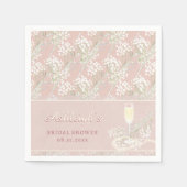 Serviette En Papier Perles & Prosecco Baby's Breath Blush Baby Shower (Devant)