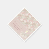 Serviette En Papier Perles & Prosecco Baby's Breath Blush Baby Shower (Coin)