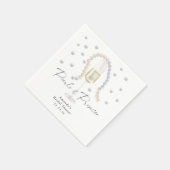 Serviette En Papier Perles & Prosecco - douche nuptiale (Coin)