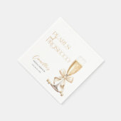 Serviette En Papier Perles & Prosecco Or Minimal Mariage (Coin)