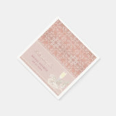 Serviette En Papier Perles & Prosecco Rose Gold & Blush Enterrement de (Coin)