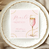 Serviette En Papier Perles Prosecco Rose Or Mariage
