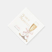 Serviette En Papier Perles roses et bow de prosecco pour la douche de (Coin)