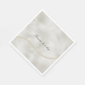 Serviette En Papier Perles White Luxe (Coin)