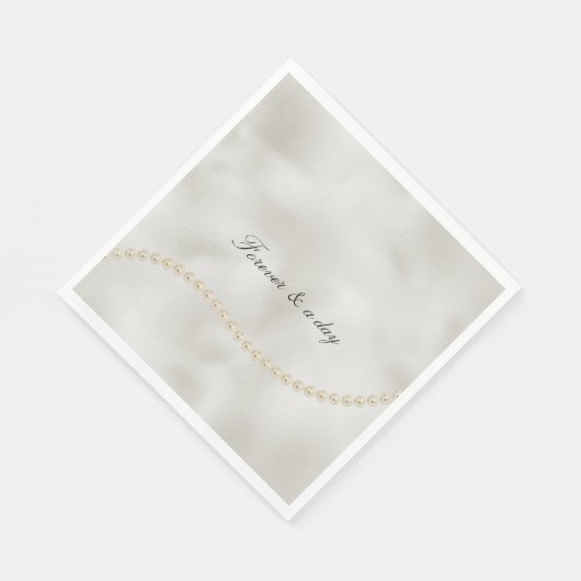 Serviette En Papier Perles White Luxe (Coin)