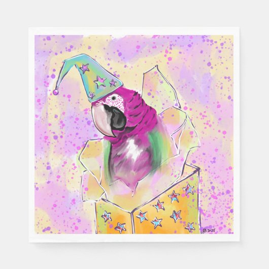 Serviette En Papier Perroquet (Devant)
