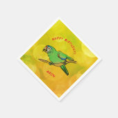 Serviette En Papier Perroquet d'anniversaire (Coin)