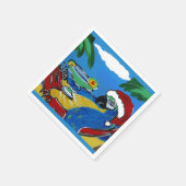 SERVIETTE EN PAPIER PERROQUET DE FÊTE (Coin)