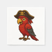 Serviette En Papier Perroquet de pirates (Devant)