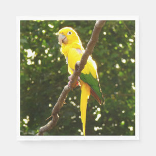 Serviette En Papier Perroquet jaune