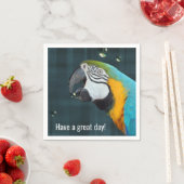 Serviette En Papier Perroquet macaw avec bulles d'eau (En situation)