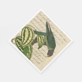 Serviette En Papier Perroquet tropical vintage (Coin)
