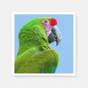 Serviette En Papier Perroquet vert de Militaris d'arums