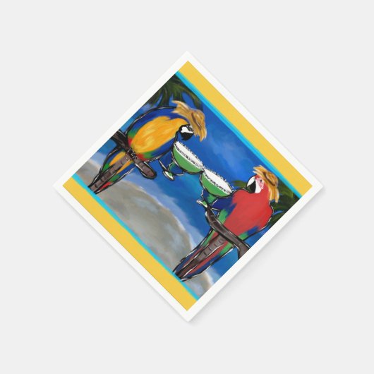 Serviette En Papier Perroquets (Coin)