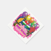 SERVIETTE EN PAPIER PERROQUETS D'ANNIVERSAIRE (Coin)