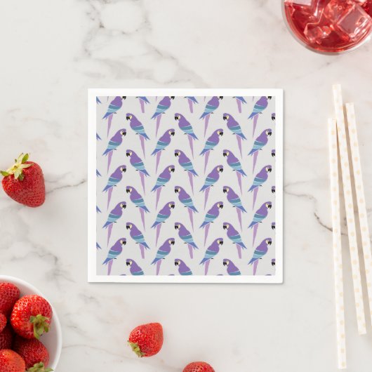 Serviette En Papier Perroquets pourpres (En situation)