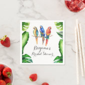 Serviette En Papier Perroquets tropicaux Oiseaux et Feuilles Fête d'an (En situation)
