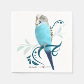 Serviette En Papier Perruche bleue (Devant)