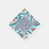 Serviette En Papier Persian Boteh Paisley 90e Anniversaire Document de (Coin)