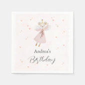 Serviette En Papier Persinalized Pastel Pink Baby Mouse Cute Napkin (Devant)