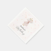 Serviette En Papier Persinalized Pastel Pink Baby Mouse Cute Napkin (Coin)