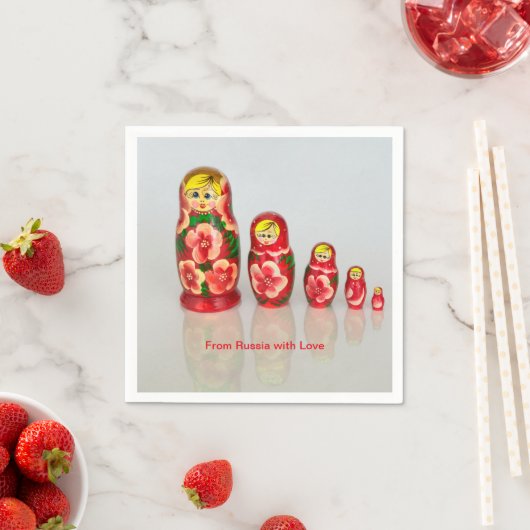 Serviette En Papier Personalize Russian Matryoshka stacking dolls (En situation)