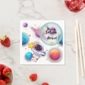 Serviette En Papier Personalized Astronaut & Planets Party Napkins (En situation)