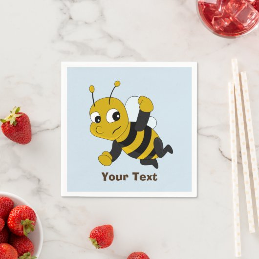 Serviette En Papier Personalized bee cartoon napkins (En situation)