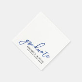 Serviette En Papier Personalized Blue Graduation Napkins (Coin)