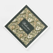 Serviette En Papier Personalized Botanical Napkins Lux Gold Accent (Coin)