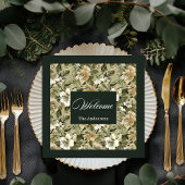 Serviette En Papier Personalized Botanical Napkins Lux Gold Accent