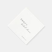 Serviette En Papier Personalized Bridal Shower Napkins | Minimalist (Coin)