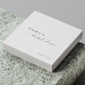 Serviette En Papier Personalized Bridal Shower Napkins | Minimalist