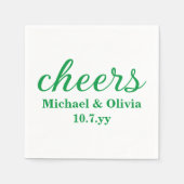 Serviette En Papier Personalized Bride and Groom Wedding Bar Reception (Devant)