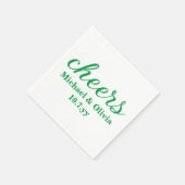 Serviette En Papier Personalized Bride and Groom Wedding Bar Reception (Coin)