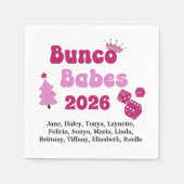 Serviette En Papier Personalized Bunco Babe  (Devant)