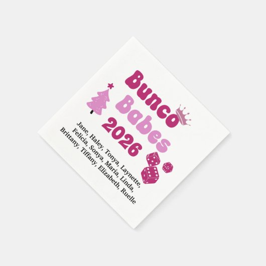 Serviette En Papier Personalized Bunco Babe  (Coin)