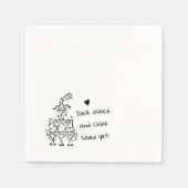 Serviette En Papier Personalized Champagne Glass Tower Wedding Napkins (Devant)