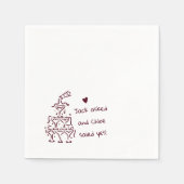 Serviette En Papier Personalized Champagne Glass Tower Wedding Napkins (Devant)