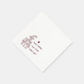 Serviette En Papier Personalized Champagne Glass Tower Wedding Napkins (Coin)
