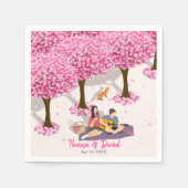 Serviette En Papier Personalized Cherry Blossom Picnic Napkins (Devant)
