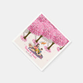 Serviette En Papier Personalized Cherry Blossom Picnic Napkins (Coin)